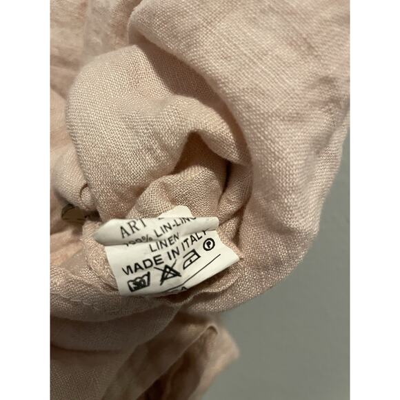 Cadenza Italy Womans Knee Length Size XL Pink Linen Relaxed Lagenlook READ - Picture 5 of 8